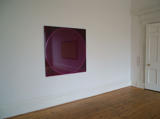 Untitled Circle Painting: Dark Purple / Magenta / Dark Purple 2005 household gloss paint on honeycomb aluminum panel 124cm x 124cm